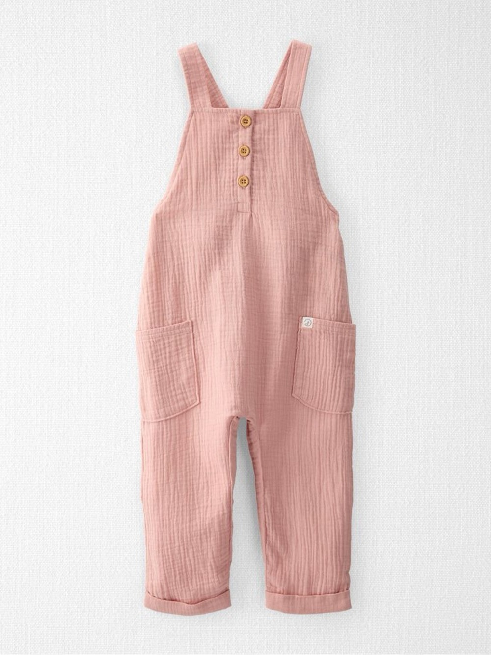 NWT Carter’s Baby Girl Organic Cotton Gauze Overalls Size 24 Months